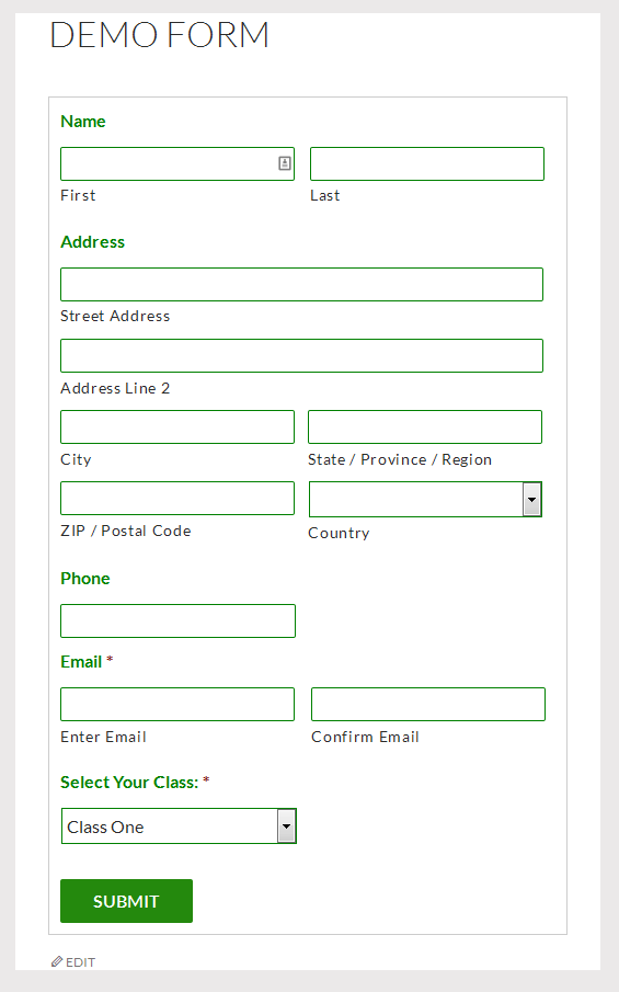 Gravity Form Css Templates