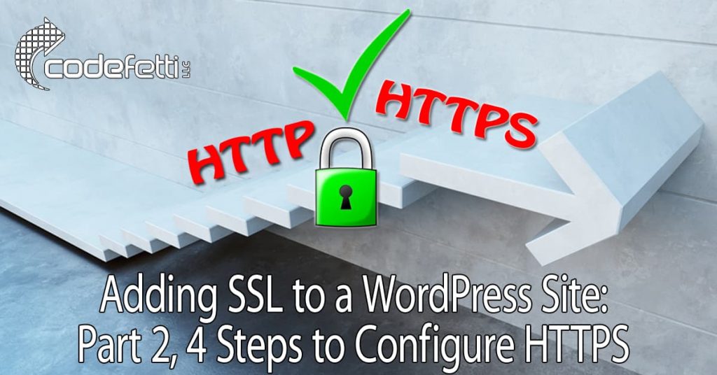 Arrow pointing to the right with steps under it and the words HTTP and HTTPS with a green lock