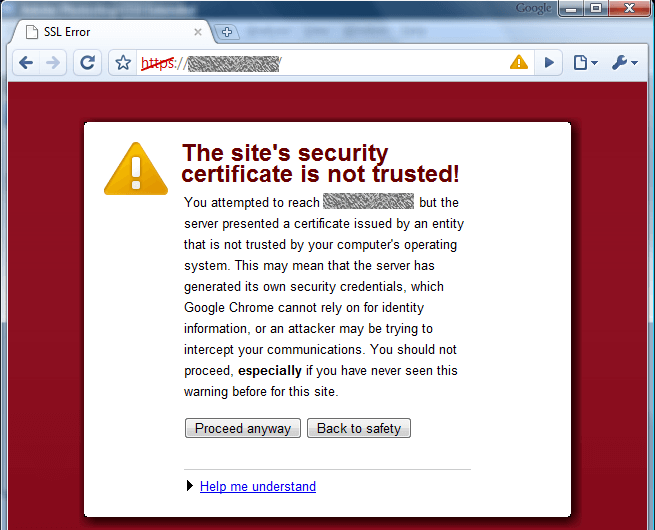 Untrusted SSL Connection