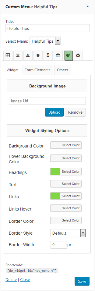 Custom Styles for WordPress Widget