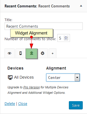 Widget Alignment