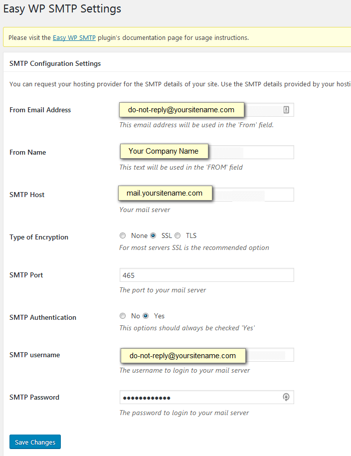 Easy WP SMTP Settings to fix WordPress emails not working