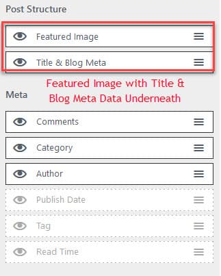 Customize Astra Archive Page with Astra Pro - Screenshot Displaying Post Structure Settings