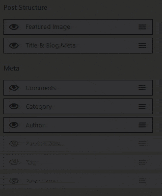 Animated GIF that shows how to reorder Astra Meta Data on Blog Layout