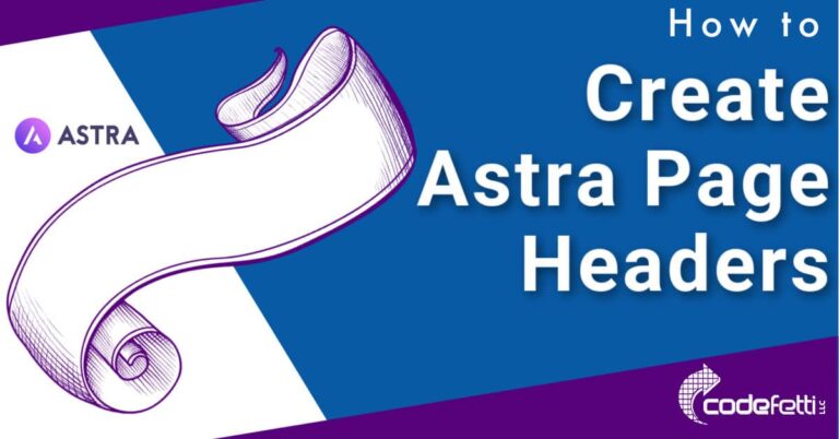 How to Create Astra Page Headers