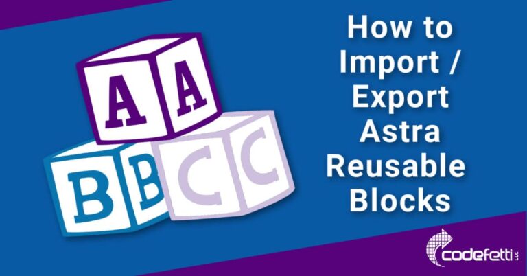 How to Import or Export Astra Reusable Blocks
