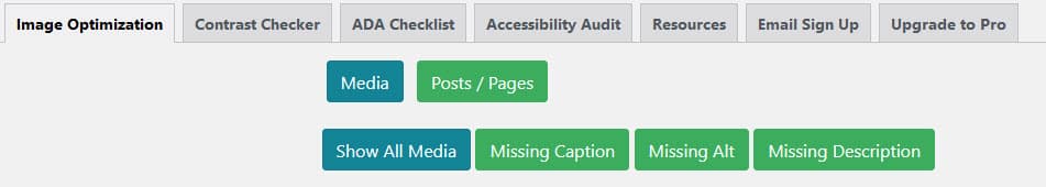 Screenshot of Accessibility Tools Plugin tab settings